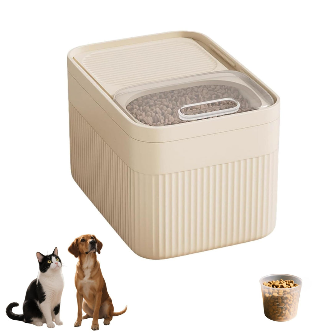 High-Capacity Pet Food Container Airtight with Cup, For Dog, Cat, Bird Food Storage